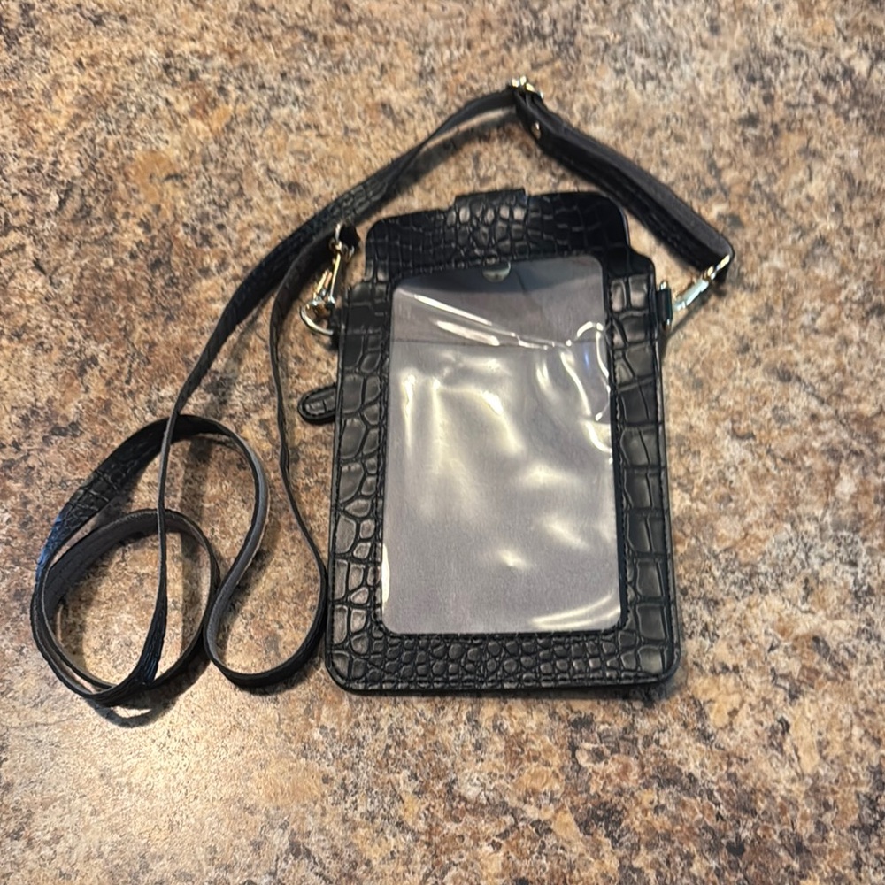 Black Crossbody Phone Holder